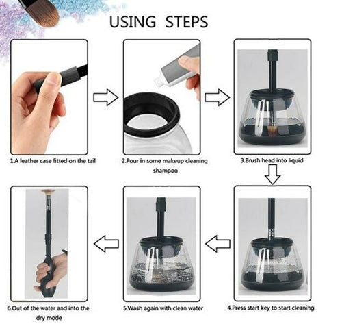 Auto-Spin Makeup Brush Cleaner & Dryer Kit