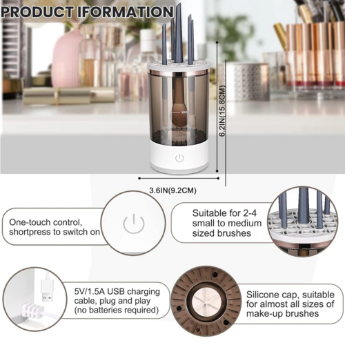 Premium Electric Makeup Brush Cleaner & Dryer