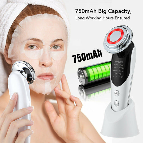 Masajeador facial EMS 7 en 1 y dispositivo para tensar la piel