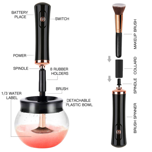 Premium Electric Makeup Brush Spinner & Cleaner